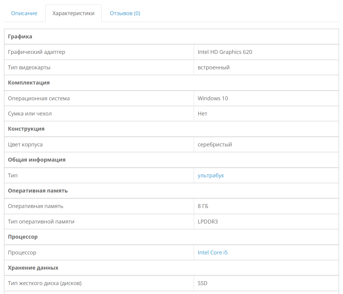 22. Виведення посилань на посадкові сторінки у характеристиках товару